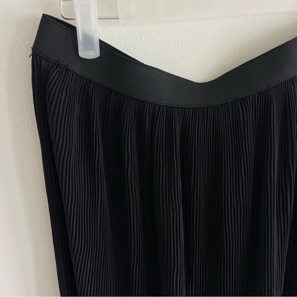 NEW! Adrianna‎ Papell Black Maxi Skirt Pleated M - Picture 3 of 5